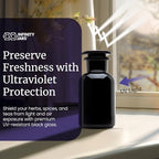 Infinity Jars 250 ML (8.4 Fl oz) Black Ultraviolet Blocking Glass Apothecary Jar Airtight Smell‑Proof Refillable Container for Herbs, Spices, Tea & Essential Oils 3-Pack - Image 2