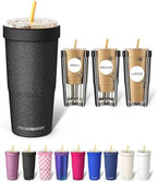 Frost Buddy Togo Buddy 30oz Tumbler - Spill-Proof Flip Lid (Dark Glitz) by FrostBuddy