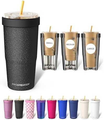 Frost Buddy Togo Buddy 30oz Tumbler - Spill-Proof Flip Lid (Dark Glitz) by FrostBuddy