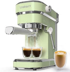 Laekerrt Espresso Machine 20 Bar Espresso Maker CMEP01 with Milk Frother Steam Wand, Professional Expresso Machine for Cappuccino and Latte (Stainless Steel, Green) Gift for Dad, Father, Coffee Lovers by laekerrt