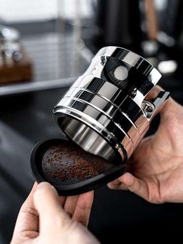 58mm Portafilter Holder, Mirror Polished Stainless Steel Puck Prep Station | for E61 ECM, Vibiemme, Rocket, La Marzocco Double Spout | for Most 58mm Portafilters | Not for Angled Handles - Image 4