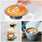 Decorating Art Pen Latte Pull Flower Needle Stainless Steel Coffee Cappuccino Espresso Art Needles Barista Coffee Accessories (Color : Stainless steel-2pcs) - Image 6