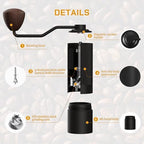Pour Over Coffee Maker Set, 12 in 1 Set Box, Manual Coffee Grinder, Ceramic Pour Over Coffee Dripper with Tray, Pour Over Kettle, Glass Servers, Paper Filter, Coffee Cup, White - Image 7