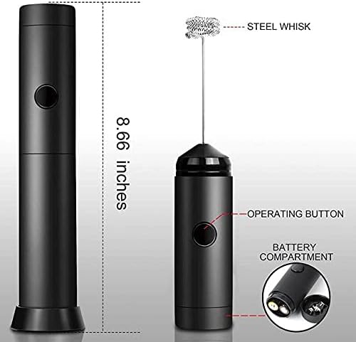 Stainless Steel Motor Milk Frother - Handheld Frother Whisk, Milk Foamer Frother, Mini Blender and Electric Mixer for Coffee, Frappe, Latte, Matcha - Image 2