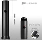 Stainless Steel Motor Milk Frother - Handheld Frother Whisk, Milk Foamer Frother, Mini Blender and Electric Mixer for Coffee, Frappe, Latte, Matcha - Image 2