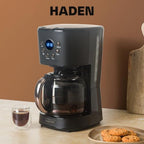HADEN 12 Cup Drip Coffee Maker, Programmable Coffee Machine, Black/Pewter - Image 7