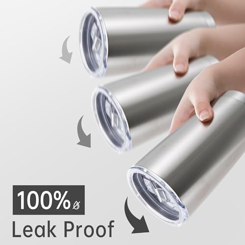 20 oz Tumblers Bulk Stainless Steel Tumbler with Lid, 6 Pack - Image 5