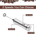 Spring Whisk Electric Milk Frother Handheld Foamer Drink Mixer Two Speeds - Image 3