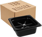 YBB Cup Washing Machine Rinser Pitcher, Black Glass Cleaning Rinser for Bar Cafe Pan Dimensions Rinser (6.9" x 6.4" x 2.6") - Image 7