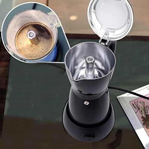 Asixxsix Electric Espresso Maker, 300ML 6 Cup mocha Pot Italian Coffee Maker Portable Cuban Coffee Maker Coffee Percolator, Camping mocha Coffee Pot for mocha Cappuccino Latte, 550W 110V - Image 2