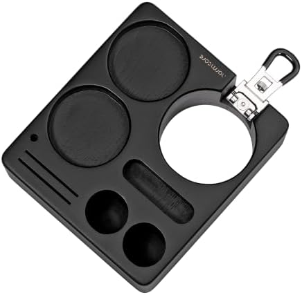 Normcore 58mm Espresso Tamping Station, Compact Black Ashwood Stand - Image 2