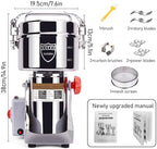 Goldtouch 1000g Grain Mill Grinder 3000W Electric Stainless Steel Grain Grinder High-Speed Pulverizer Powder Machine for Dry Wheat, Oats, Corn, Pepper and Coffee Beans (1000g Swing Type) - Image 4