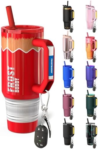 Frost Buddy Thicc Buddy 40oz Tumbler - Spill-Proof Flip Lid (Red Pencil) by FrostBuddy