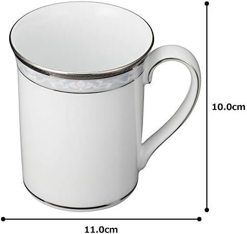 Noritake P91332/4336 Mugs (Pair) 310cc Hampshire Platinum 2 Piece Fine Porcelain - Image 7