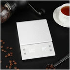 Digital Scale, Coffee Scale, Timer Function, Digital Display, Maximum Weighing 3kg, Accuracy 0.1g Food Kitchen Gram Weight Small Balance(White) - Image 4