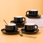 8 OZ Porcelain Cappuccino Cups, Coffee Mugs Set of 4 - Image 2