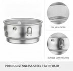 Stainless Steel Tea Infuser for Loose Leaf - Fine Mesh Strainer Fits Mugs & Cups (1.5-1.77 Inch Diameter) - Image 6