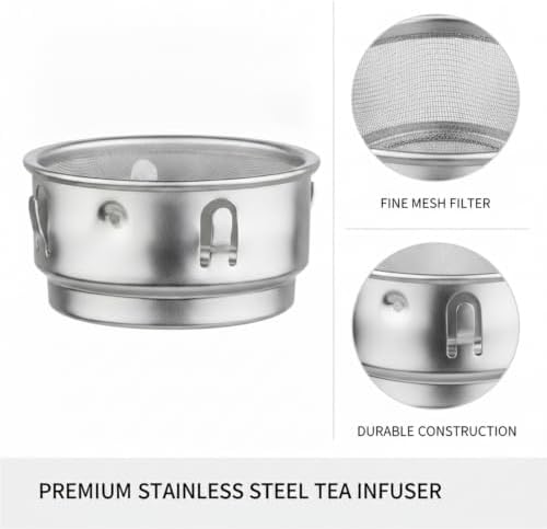 Stainless Steel Tea Infuser for Loose Leaf - Fine Mesh Strainer Fits Mugs & Cups (1.5-1.77 Inch Diameter) - Image 6