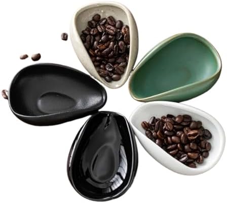 Coffee Beans Dosing Cup Trays Pottery Tea Separator Vessel Ceramic Measure Ware Espresso Bean Scoop Shovel Coffee Accessories ﻿(Color: J) - Image 2