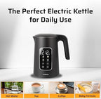 Epsilon LCD Electric Kettle 1100W - 1.7L Hot Water Tea Kettle with Digital Display, Temperature Control, Fast Boil, BPA-Free Electric Teapot with Auto Shut-Off & Boil Dry Protection - Image 5