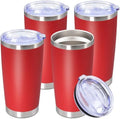 20oz Tumbler Stainless Steel Tumbler Coffee Tumbler with Lid Red, 4P by AUWBON