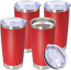 20oz Tumbler Stainless Steel Tumbler Coffee Tumbler with Lid Red, 4P by AUWBON