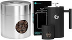 Coffee Gator French Press Coffee Maker- 34 Oz and Mini Canister 4oz by CoffeeGator
