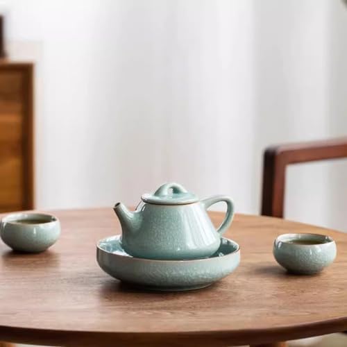 Tea Pots For Loose Tea Creative Ice Flower Glazed Stone Scoop Teapot Ceramic Household Filter Teapot Chinese Kung Fu Tea Set Teapot Tea Infuser Pot - Image 7