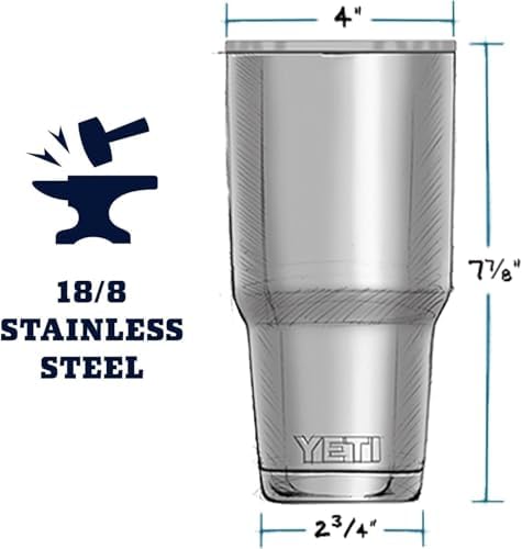 YETI Rambler 30 oz Tumbler, Stainless Steel, Vacuum Insulated with MagSlider Lid, Solar Flare - Image 2