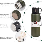 1000ml Double wall vacuum Leakproof stainless steel wide mouth insulated water bottle,tea tumbler with tea strainer infuser basket,cup and lid; travel coffee thermoses hot drinks,cold thermal flask - Image 2