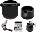 Portafilter Holder & Coffee Knock Box Combo for Ninja Luxe Café ES601&ES701 Espresso Machine - Anti-Slip Silicone Coffee Tamper Base and Large Capacity ABS Knock Box Espresso Accessories Kit,Black by Unknown