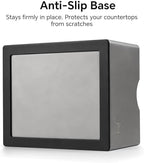 Espresso Knock Box with Brush, Compact Coffee Grounds Container, Grey - Image 6