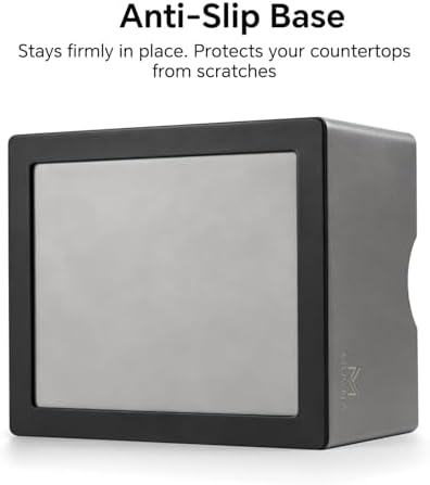 Espresso Knock Box with Brush, Compact Coffee Grounds Container, Grey - Image 6
