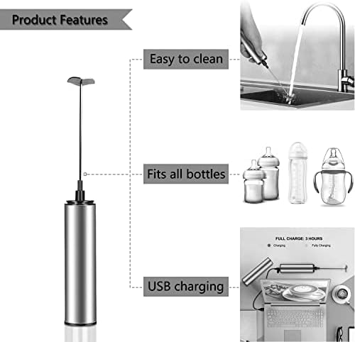 WAN-WAN Cordless Rechargeable Handheld Mini Electric Formula Mixer - Image 4