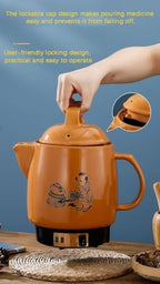 4l Electric Herbal Decoction Pot, Ceramic Chinese Medicine Kettle With Automatic Simmering, Temperature Control, Keep Warm And Auto Shut-off For Tea Soup Herbs Yellow - Image 3