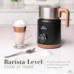 All in One 16oz Stainless Steel Electric Milk Frother | Foam Maker for Coffee | Hot and Cold Froth, Heated Milk, Hot Chocolate and More | Dishwasher Safe and Easy to Clean - Image 2