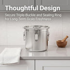 Food Storage Containers w/Lids, Stainless Steel Airtight Canister - Image 5