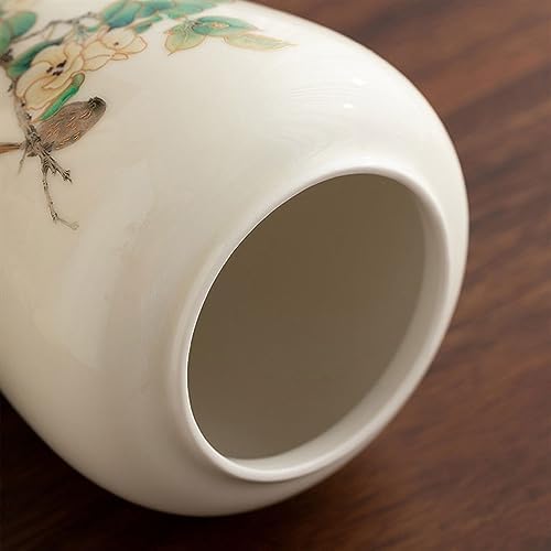 Tea Tins Canister Home Decor Crafts Loose Leaf Tea Storage Jar Ceramic Tea Box Guest Vintage Chinese Sugar Jar Tea Storage Containers(Large) - Image 4