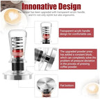 Espresso Coffee Tamper, Spring-loaded Calibrated Tamper With Premium Flat Stainless Steel Base, Acrylic Handle Tamper(58.5mm) - Image 5