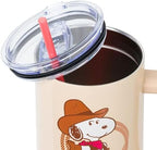 Silver Buffalo Peanuts Western Howdy Partner, Stainless Steel Tumbler, 40oz - Image 4