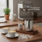 Milk Frothing Pitcher Set with Latte Art Molds, Needle, and Powder Shaker for Home Espresso - Image 2