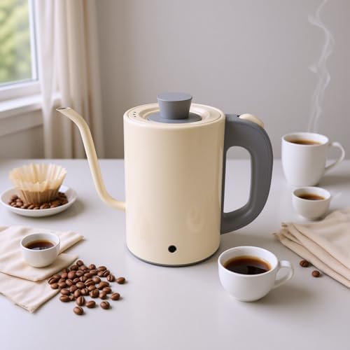 Gooseneck Electric Kettle, 600W 800ml Precise Temperature Control, Stainless Steel Interior, Fast Heating for Pour Over Coffee, Tea & Boiling Water (US Plug 110V) - Image 5