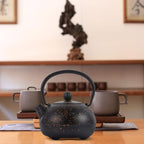 Japanese Tetsubin Cast Iron Tea Kettle 0.4l Vintage Small Iron Tea Pot with Handle for Stovetop Home and Office Use - Image 6
