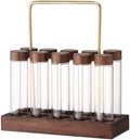 Glass Coffee Bean Storage Tube Airtight Threaded Lid with Wooden Stand by EaseLiving
