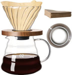 gegewawa Pour Over Coffee Maker Set, Glass Coffee Dripper & Carafe 20 fl oz by Unknown