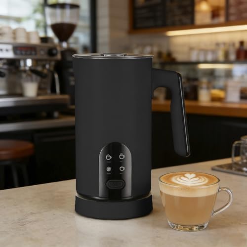 4-in-1 Electric Automatic Milk Frother, Milk Steamer & Foamer 11.8oz/350ml, Hot and Cold Foam Maker and Milk Warmer for Latte, Cappuccino, Matcha, Hot Chocolate (Black) - Image 3