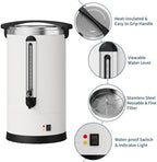 Garvee 110 Cup Commercial Coffee Urn, 4.2 Gal Stainless Steel White - Image 3