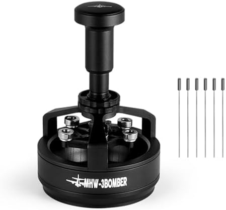 58mm Adjustable WDT Tool 14x0.25mm Needles Adjustable Depth Espresso Stirrer Tool Magnetic Positioning Espresso Machine Accessories Distribution Tool with Storage Base 6 Spare Needles by Unknown