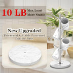 Silver Marble Mug Holder Tree with 2–8 Adjustable Hooks - Image 4