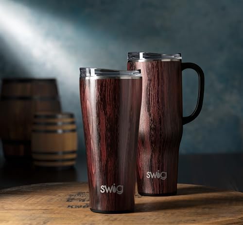 Swig Life 32oz Insulated Tumbler with Lid, Bourbon Barrel - Image 3